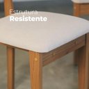 Ver imagem 5 de Cadeira Jantar Estofada Luna Tecido Boucle 100% MDF Cor:Cinamomo com Gelo
