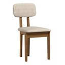 Ver imagem 2 de Cadeira Jantar Estofada Luna Tecido Boucle 100% MDF Cor:Cinamomo com Gelo