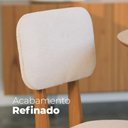 Ver imagem 6 de Cadeira Jantar Estofada Luna Tecido Boucle 100% MDF Cor:Cinamomo com Gelo