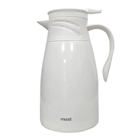 Garrafa Térmica Bule 1L Café e Chá Ampola Vidro Branca Mood