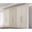 Ver imagem 1 de Guarda Roupa 6 Portas C/ 2 Ripadas e 6 Gavetas Potente Off White - Europa