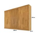 Ver imagem 3 de Guarda Roupa 6 Portas C/ 2 Ripadas e 6 Gavetas Potente Off White - Europa