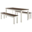 Ver imagem 7 de Mesa de Jantar de Madeira Maciça Branco Envelhecido