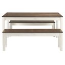 Ver imagem 6 de Mesa de Jantar de Madeira Maciça Branco Envelhecido