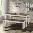 Ver imagem 5 de Mesa de Jantar de Madeira Maciça Branco Envelhecido