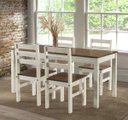 Ver imagem 4 de Mesa de Jantar de Madeira Maciça Branco Envelhecido