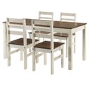 Ver imagem 3 de Mesa de Jantar de Madeira Maciça Branco Envelhecido