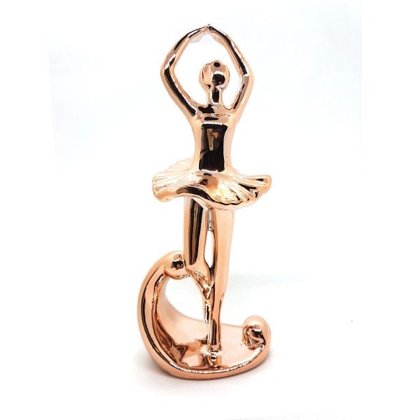 Kit Decoração Divina Bandeja Prata Porta Velas e Bailarina - 3