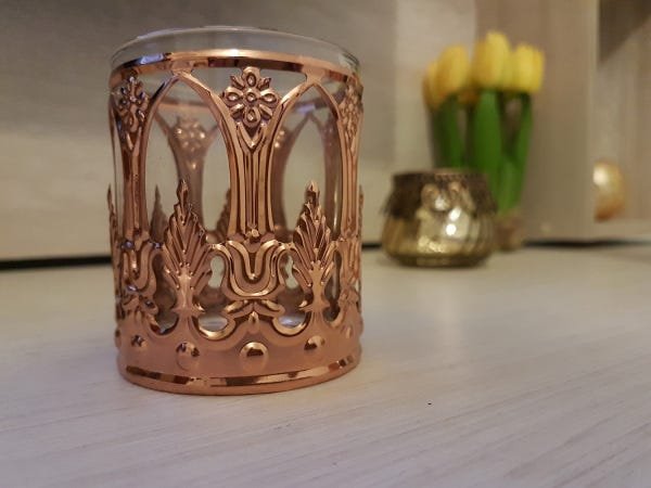 Kit Decoração Divina Bandeja Prata Porta Velas e Bailarina - 6