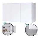 Ver imagem 3 de Armário Branco Aéreo para Cozinha 90cm 3 Portas s/Puxador AJL STORE Armario Aereo
