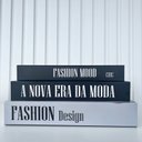 Ver imagem 2 de Decoração sala quarto trio livro caixa fake branco preto