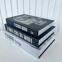 Ver imagem 3 de Decoração sala quarto trio livro caixa fake branco preto