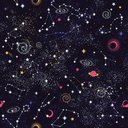Ver imagem 1 de Papel de Parede Baby Espaço Sideral Constelações - 3,0x0,5m