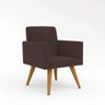 Poltrona Nina Decorativa:Suede Marrom - 1