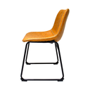 Ver imagem 4 de Kit Jogo com 02 Cadeiras para Sala Mesa de Jantar Munich Luxo Estofada Moderna Bruna Caramelo