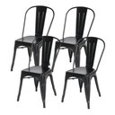 Ver imagem 2 de Kit c/ 4 Cadeiras Francesinha Tolix Iron Ferro Preto