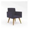 Poltrona Nina Decorativa:Suede Cinza Grafite - 1