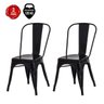 Kit 2 Cadeiras Tolix Iron Industrial Preta - 2