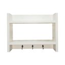 Ver imagem 1 de Suporte Porta Chaves Organizador de Parede Madeira Branco