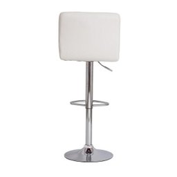 Kit 4 Banquetas Altas de Cozinha Ilha Bancada Estofadas com Regulagem Giratórias Gomos Brancas - 8