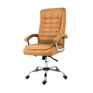 Cadeira de Escritório Presidente Ergonômica 42 Molas Ensacadas Sistema Relax com Trava Big Caramelo