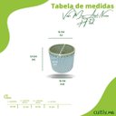 Ver imagem 2 de Vaso de Cerâmica Linha Mar (12) Azul Nevoa Burguina