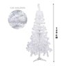 Árvore Natal Branca Decorada 1,20m 65 Enfeites Pisca 220v - 4
