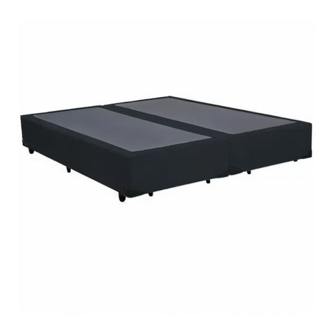 Cama Box King Bipartido 193×203 – Preta Base Reforçada