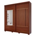 Ver imagem 2 de Guarda-Roupa Casal Elise 2 Portas de Correr 4 Gavetas com Espelhos e Pés Pm Home