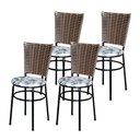Ver imagem 1 de 4 Cadeiras Pretas para Cozinha Hawai Avelã Assento Floral Branco