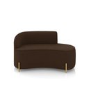 Ver imagem 5 de Sofá 2 Lugares Orgânico 140cm Pé Dourado Morgan Suede Marrom D03 - D’Rossi