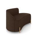Ver imagem 6 de Sofá 2 Lugares Orgânico 140cm Pé Dourado Morgan Suede Marrom D03 - D’Rossi