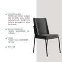 Ver imagem 3 de Conjunto 2 Cadeiras de Jantar Hug 1749 Carraro Grafite Preto