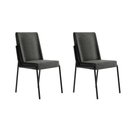 Ver imagem 1 de Conjunto 2 Cadeiras de Jantar Hug 1749 Carraro Grafite Preto