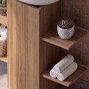 Ver imagem 5 de Coluna Multiuso para Banheiro com Nichos Decorativos Freijó