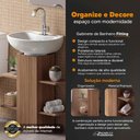 Ver imagem 2 de Coluna Multiuso para Banheiro com Nichos Decorativos Freijó