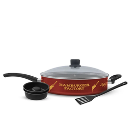 Kit Hamburguer Factory Rochedo Rock In Rio com Frigideira Funda 28cm e Acessórios - Rochedo - 1