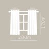 Cortina Gaze de Linho com Blackout em Tecido 2,80m X 1,70m para Janela Quarto e Sala - 4