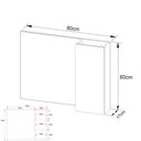 Ver imagem 3 de Espelheira para Banheiro 1 Porta 80cm Multimóveis VCR10082 Mármore Branco