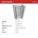 Ver imagem 2 de Vaso Decorativo de Cristal Transparente 10x8x5cm Enfeite Sala Mesa Estante