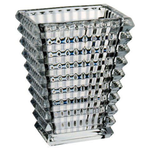 Vaso Decorativo de Cristal Transparente 10x8x5cm Enfeite Sala Mesa Estante