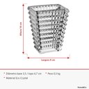 Ver imagem 3 de Vaso Decorativo de Cristal Transparente 10x8x5cm Enfeite Sala Mesa Estante