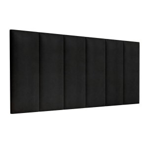 Cabeceira Estofada Almofadada Lisa Cama Queen 1,60 -:preto