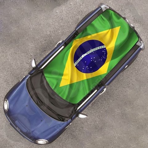 Adesivo Tunning P/ Envelopamento de Teto de Carro - Bandeira Brasil