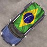 Adesivo Tunning p/ Envelopamento de Teto de Carro - Bandeira Brasil - 1