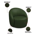 Ver imagem 3 de Poltrona Decorativa Orgânica Giratória Lua Sintético Pu Verde D03 - D’Rossi