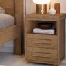 Mesa de Cabeceira 2 Gavetas Tóquio 100% Mdf - Casa Chick Castanho - 3