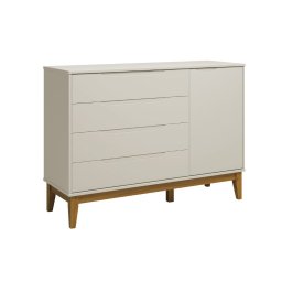 Cômoda com Porta e 4 Gavetas Elfe Classic Areia Fosco/madeira Reller - 1