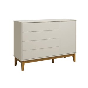 Cômoda com Porta e 4 Gavetas Elfe Classic Areia Fosco/madeira Reller