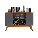 Ver imagem 4 de Aparador Sala Pés em Madeira Maciça - Ellegance 2 Portas:onix/freijó